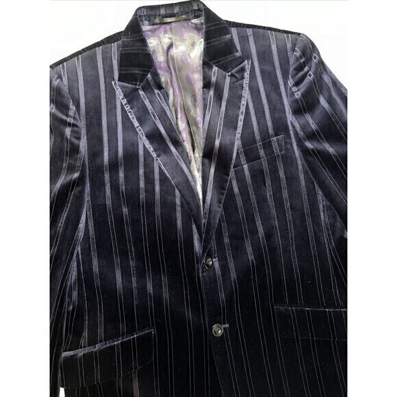 Men's Navy Blue Martin Gordon Cotton and Viscose Jacket Blazer Size Large - Picture 3 of 9